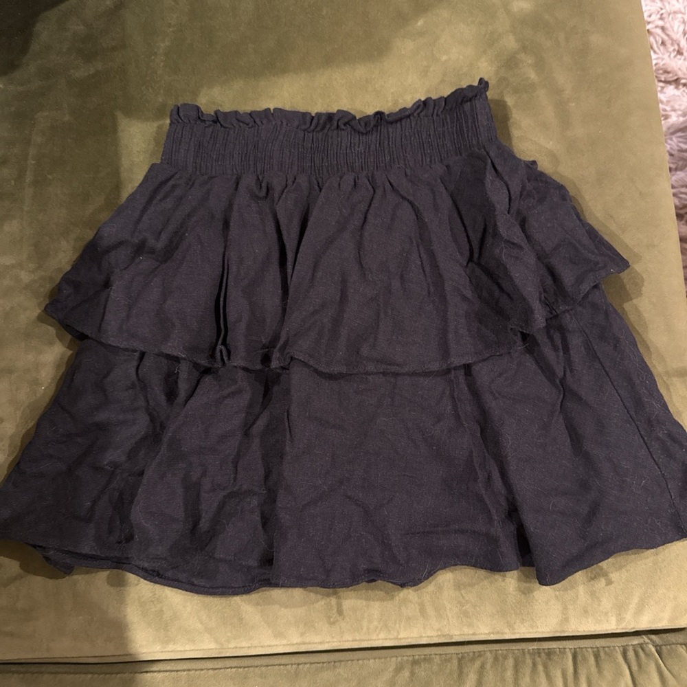 Princess Polly Black Tiered Mini Skirt
